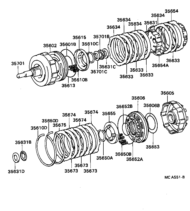 35634-30130 PLATE, FRONT CLUTCH product image
