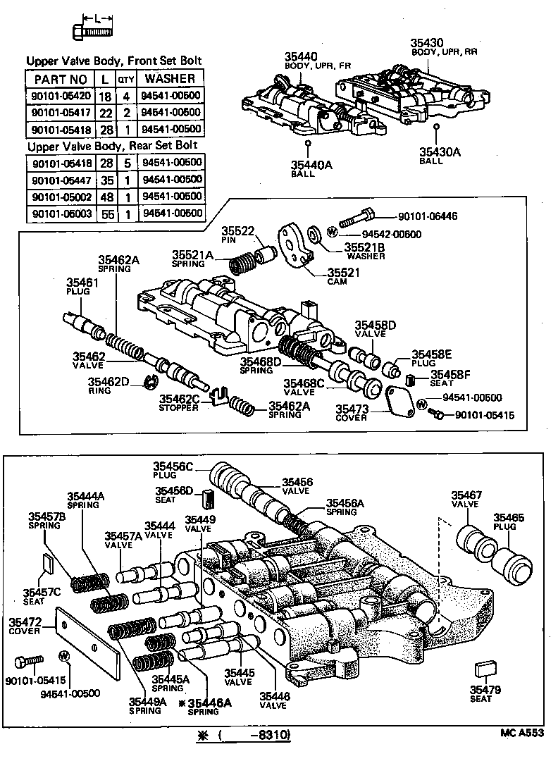 35430-20020 BODY ASSY, REAR UPPER VALVE product image
