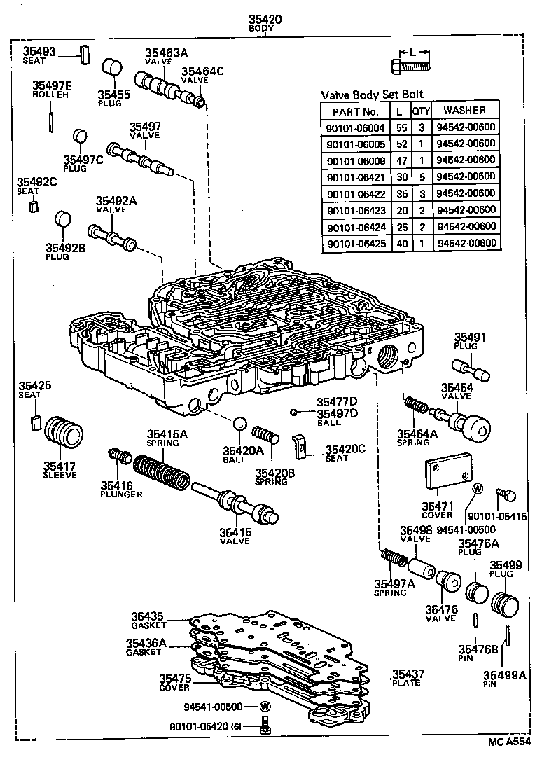 35430-20020 BODY ASSY, REAR UPPER VALVE product image