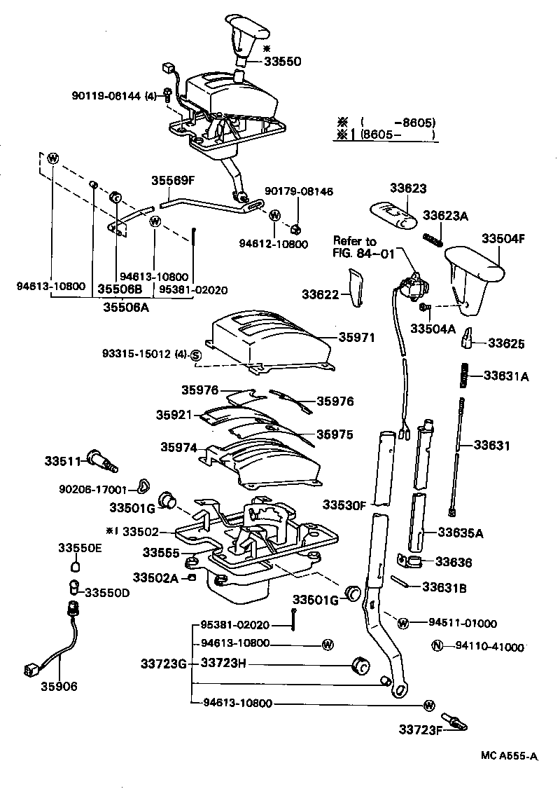 33550-16210-05 FLOOR SHIFT ASSY, TRANSMISSION product image