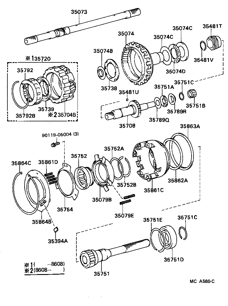 Toyota 90520-22004 RING, SHAFT SNAP (FOR REAR OUTPUT SHAFT)