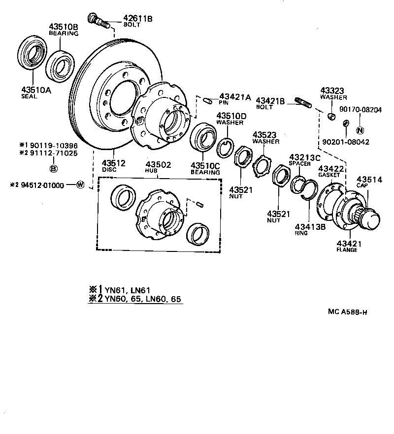 43506-35010 BODY & BRAKE SUB-ASSY, AUTO LOCKING HUB product image