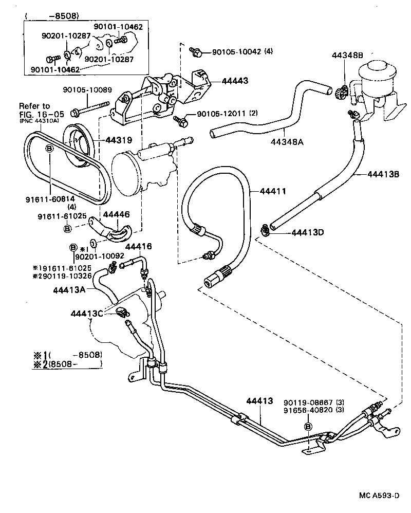 44348-35040 HOSE, OIL RESERVOIR TO PUMP, NO.1 product image