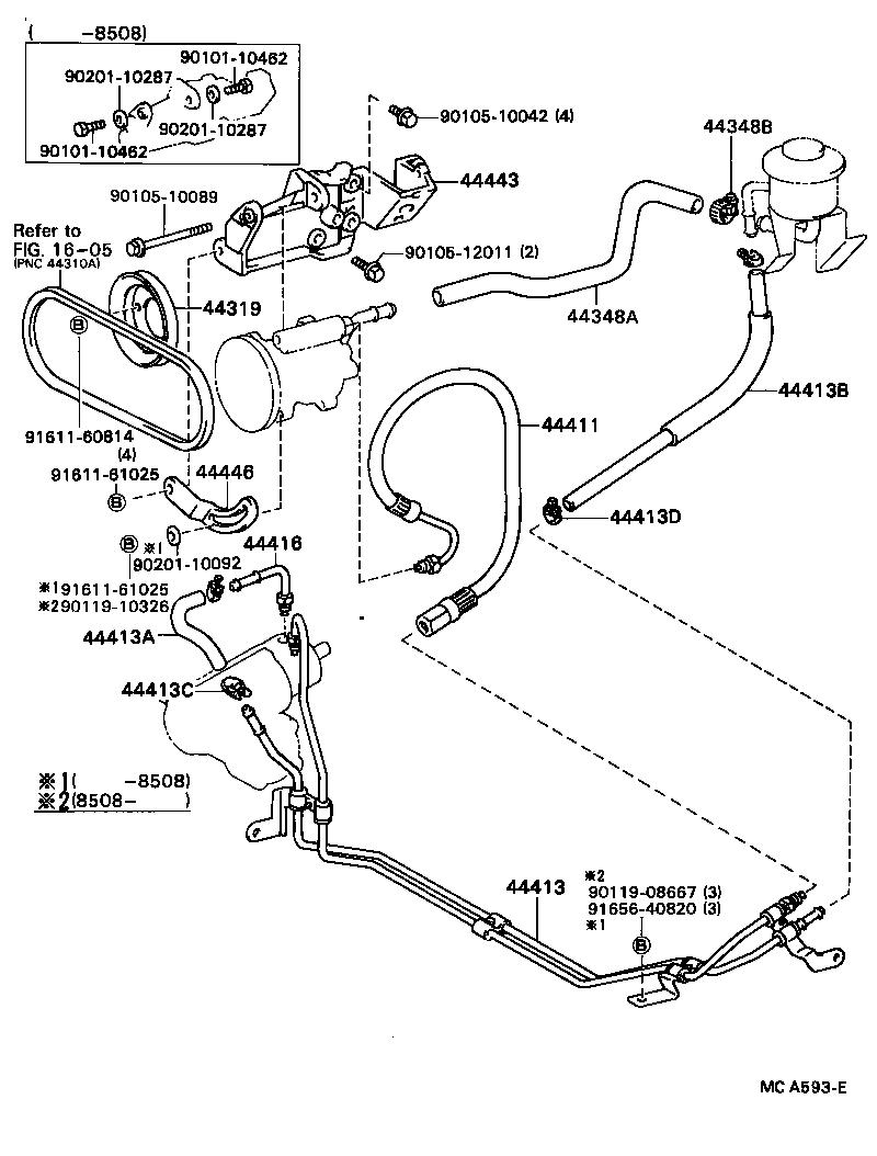 44348-35070 HOSE, OIL RESERVOIR TO PUMP, NO.1 product image