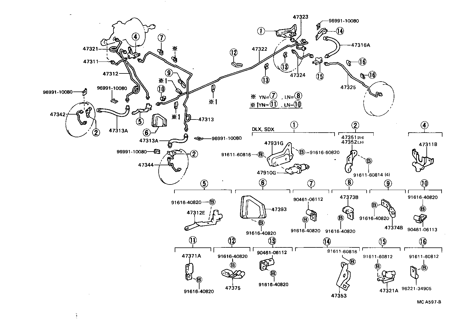 47352-35140 BRACKET, FLEXIBLE HOSE(FOR REAR) product image