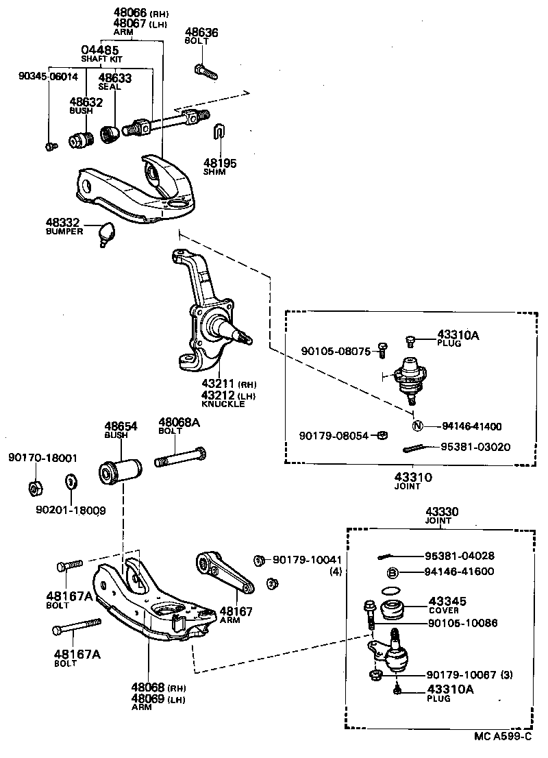 43401-35010 SPINDLE, STEERING KNUCKLE product image