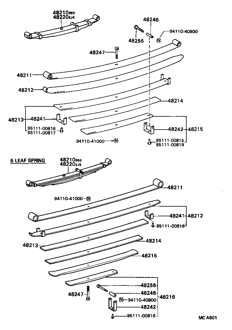 48214-35580 LEAF, REAR SPRING, NO.4 product image
