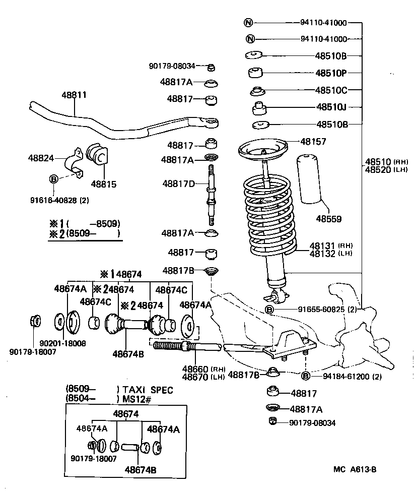 48131-30540 SPRING, FRONT COIL, RH product image