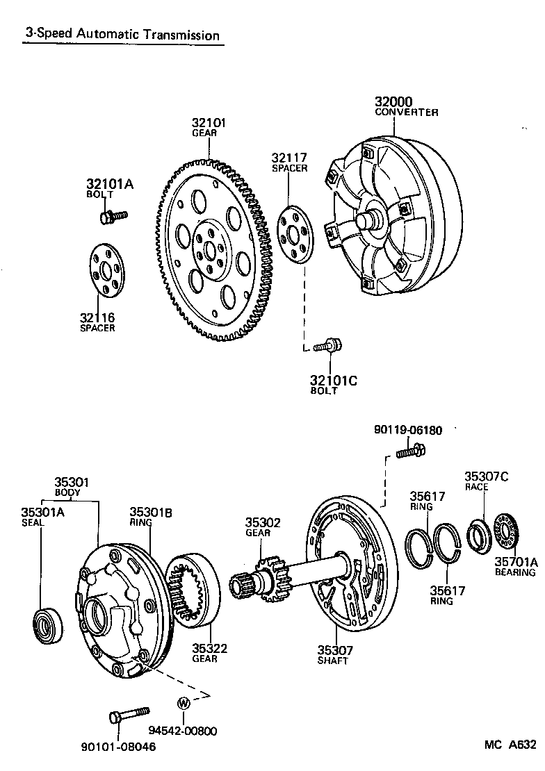 32101-28010 GEAR SUB-ASSY, DRIVE PLATE & RING product image