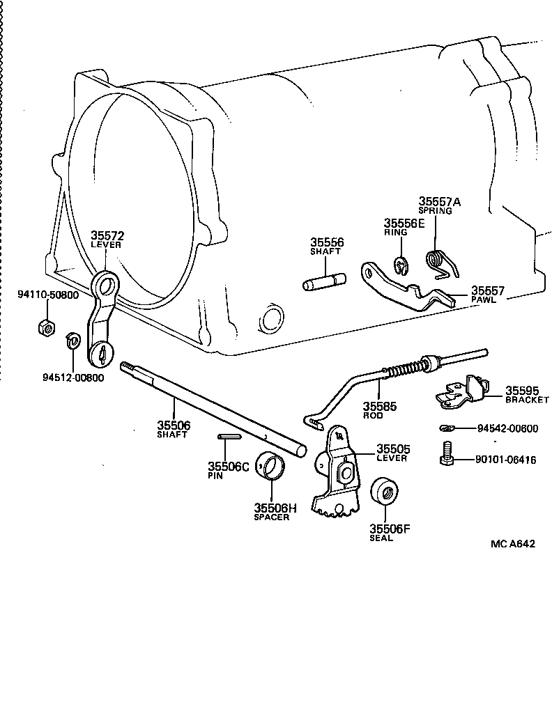 35501-35010 ROD, PARKING LOCK product image