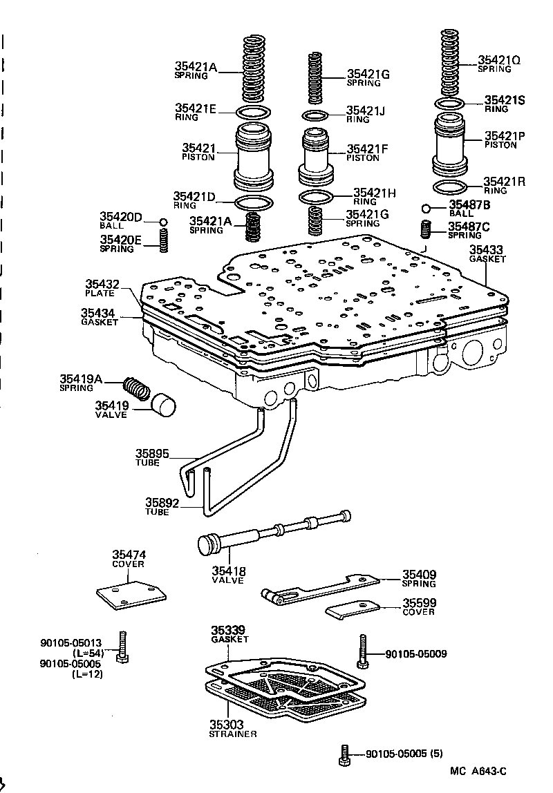 35432-30172 PLATE, VALVE BODY, NO.1 product image
