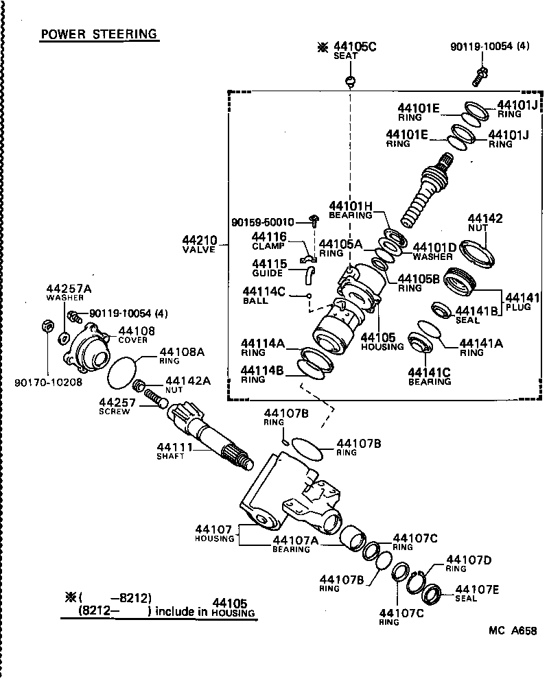 44107-27010 HOUSING SUB-ASSY, POWER STEERING GEAR product image