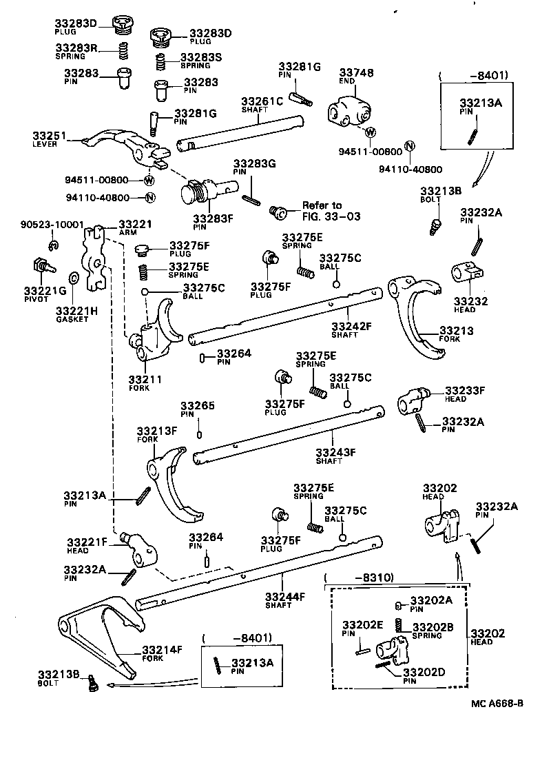 33244-16040 SHAFT,5TH & REVERSE SHIFT product image