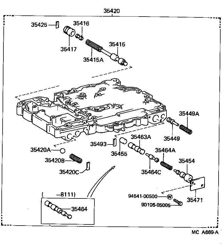 35408-22020 PLUG, DOWN SHIFT product image