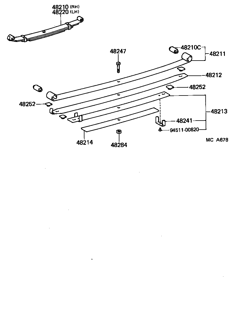48046-26060 SEAT SUB-ASSY, SPRING U BOLT, RH product image