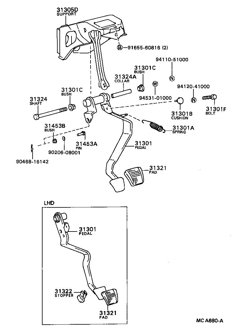 31481-20210 TUBE, CLUTCH MASTER CYLINDER TO FLEXIBLE HOSE product image