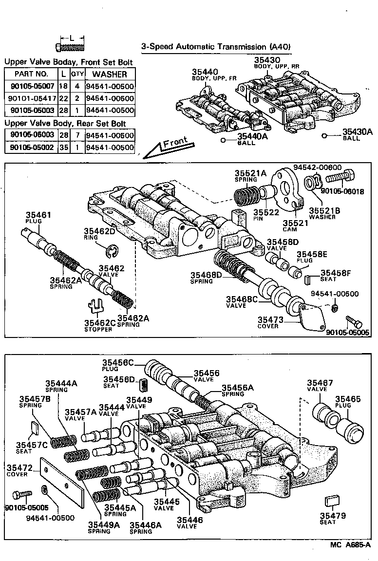 35430-27010 BODY ASSY, REAR UPPER VALVE product image