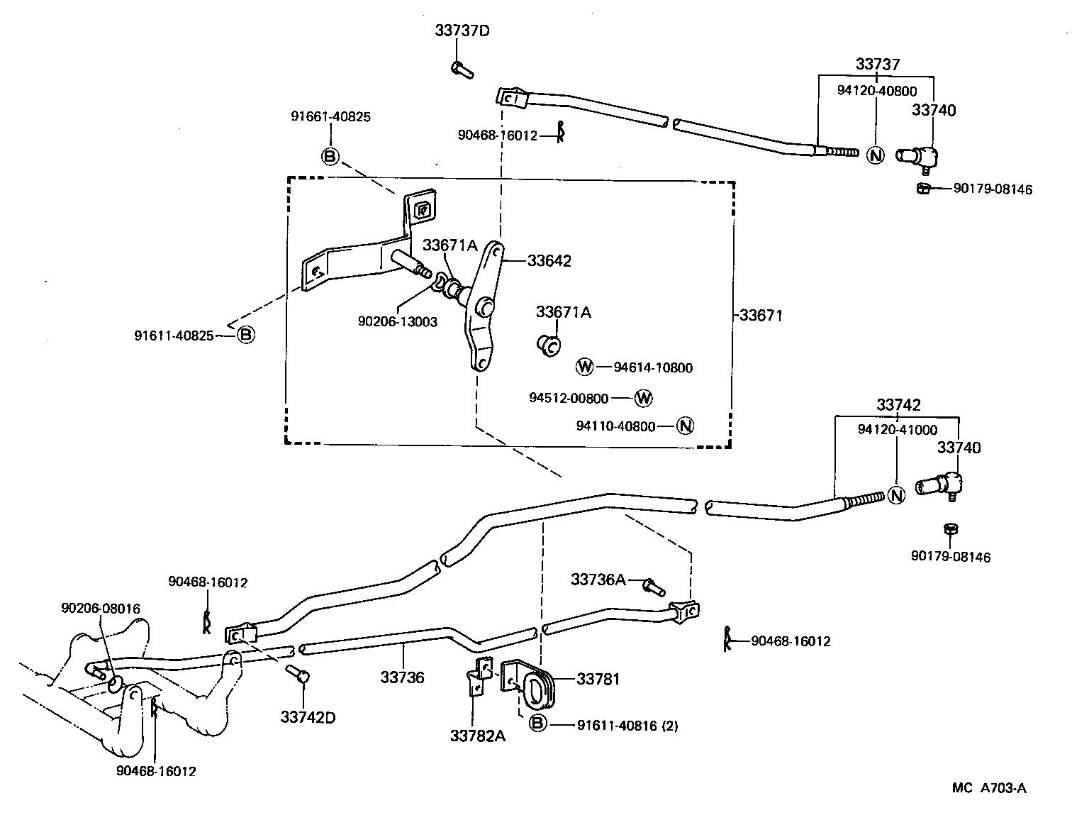33503-26051 LEVER SUB-ASSY, SHIFT(FOR COLUMN SHIFT) product image