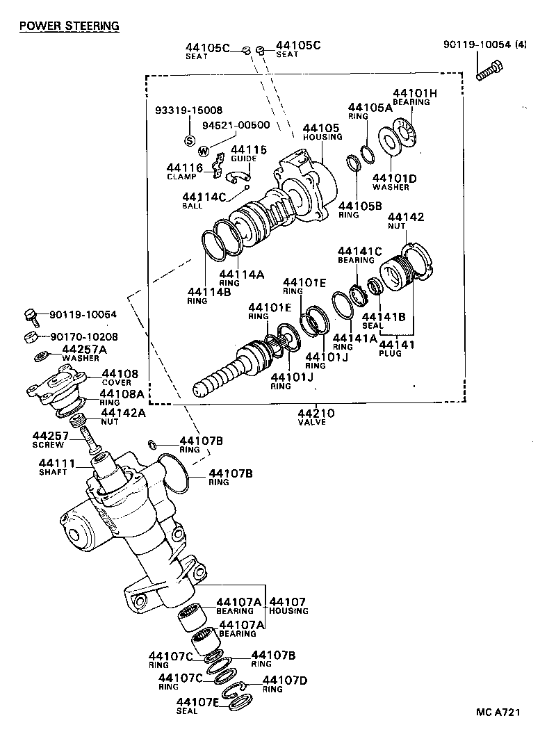 45082-22011 BRACKET SUB-ASSY, STEERING COLUMN UPPER SUPPORT product image