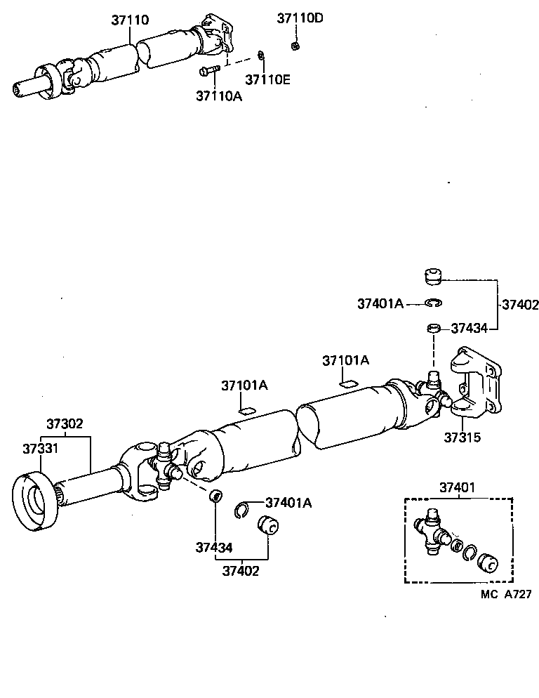 37110-26060 SHAFT ASSY, PROPELLER product image
