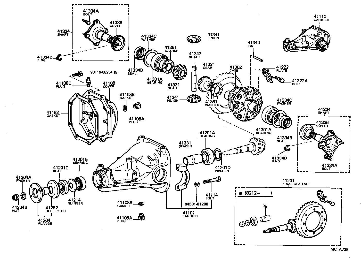 41201-29445 FINAL GEAR KIT, DIFFERENTIAL, REAR product image