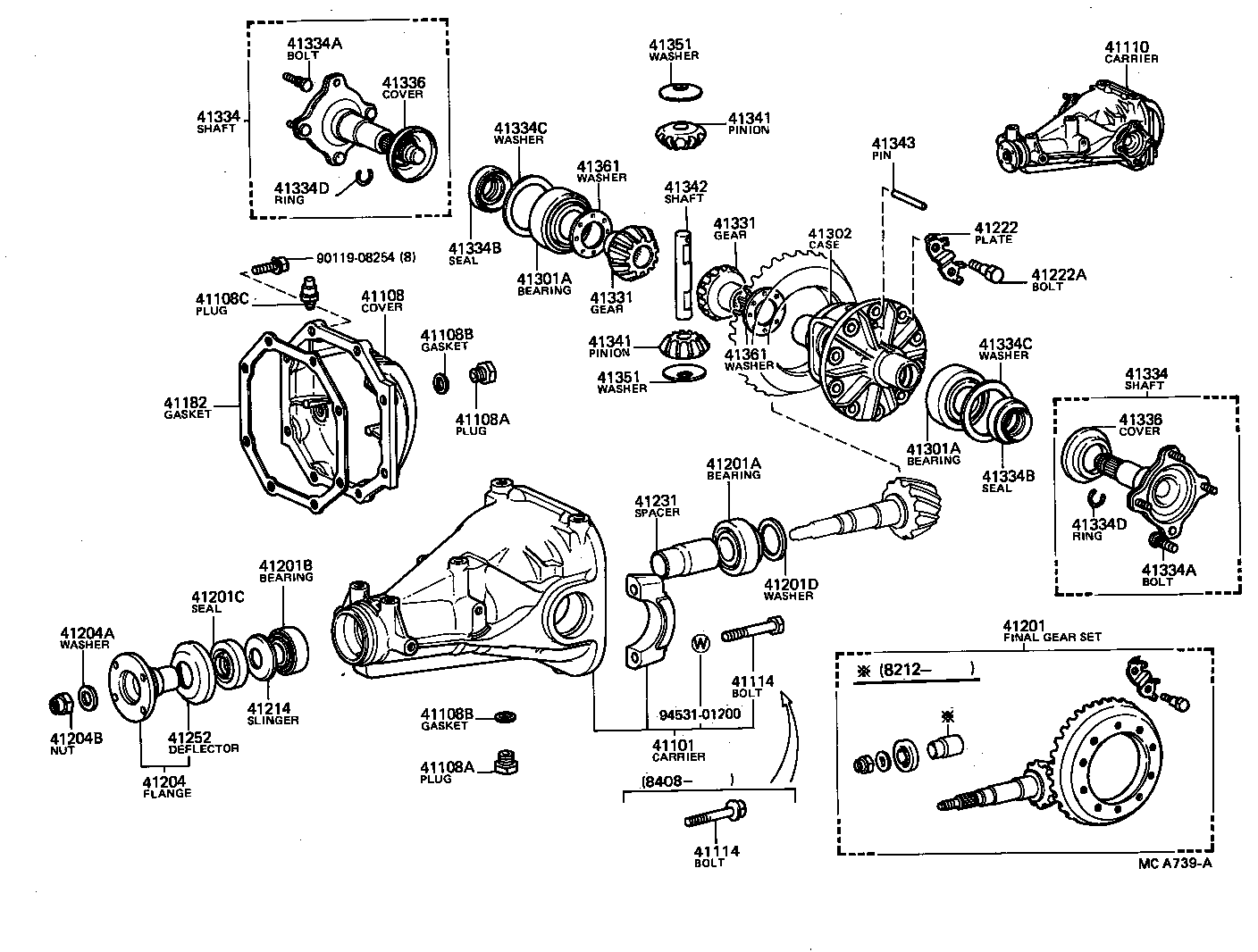 41201-29445 FINAL GEAR KIT, DIFFERENTIAL, REAR product image