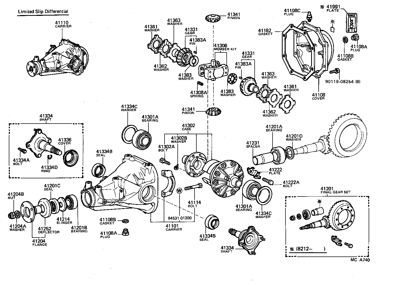 41201-29445 FINAL GEAR KIT, DIFFERENTIAL, REAR product image