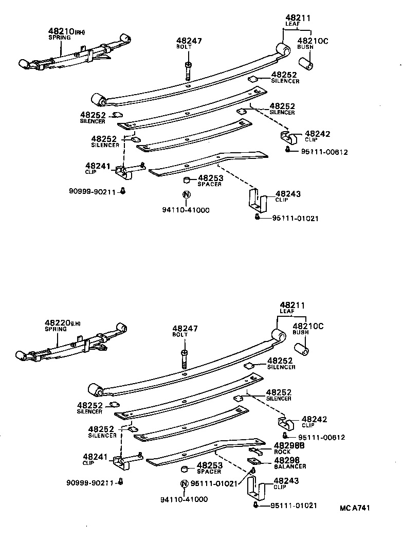 48256-20300 BOLT, HEXAGON(FOR REAR SPRING CLIP SET) product image