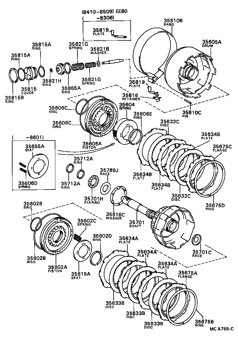 35602-32010 PISTON SUB-ASSY, FORWARD CLUTCH product image