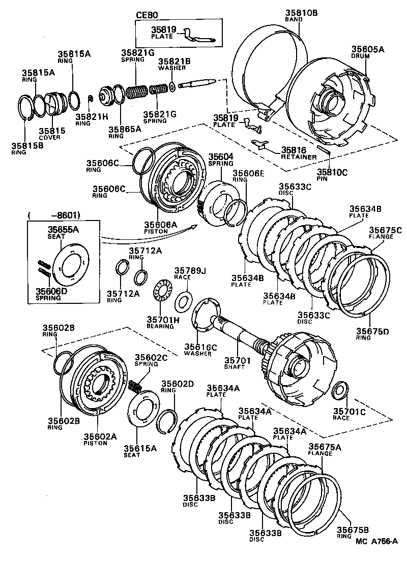 Toyota 35602-32010 PISTON SUB-ASSY, FORWARD CLUTCH