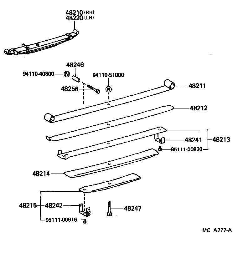 48215-26240 LEAF, REAR SPRING, NO.5 product image