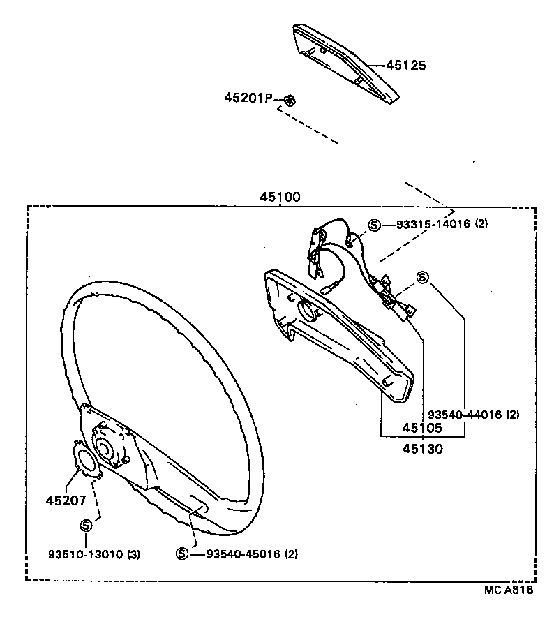 45105-20040 PLATE SUB-ASSY, HORN BUTTON CONTACT, NO.1 product image