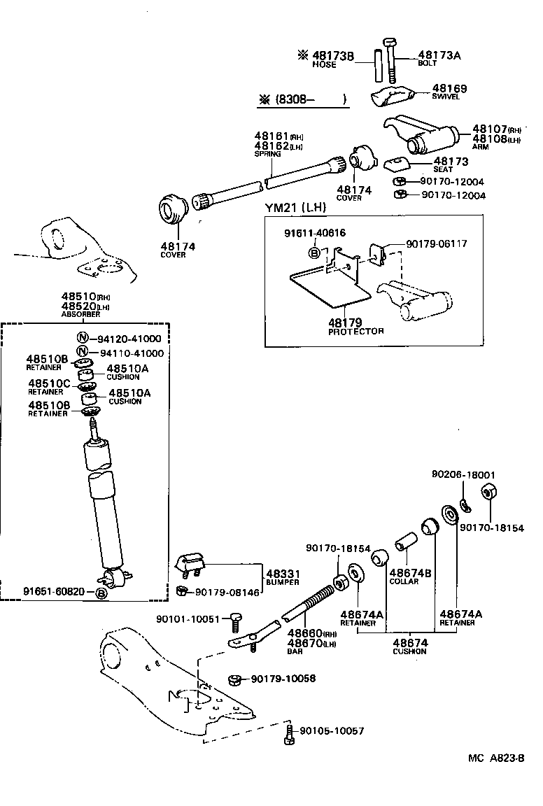 48174-27010 COVER, TORSION BAR DUST product image