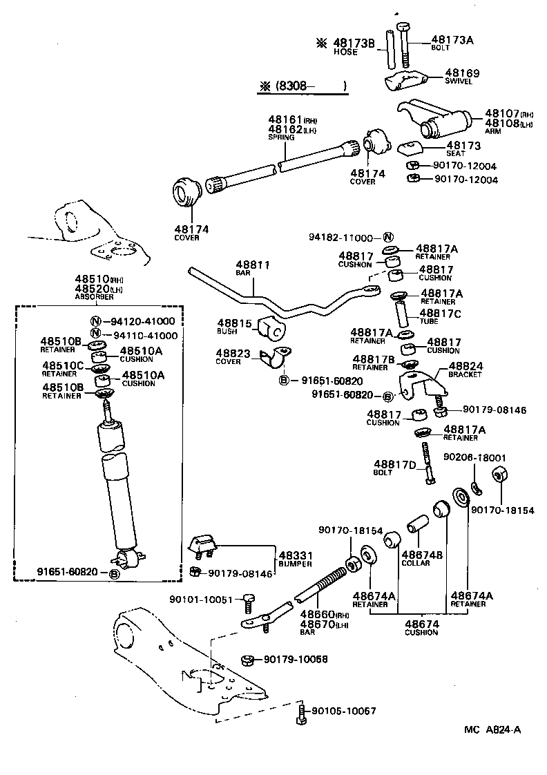 48174-27010 COVER, TORSION BAR DUST product image