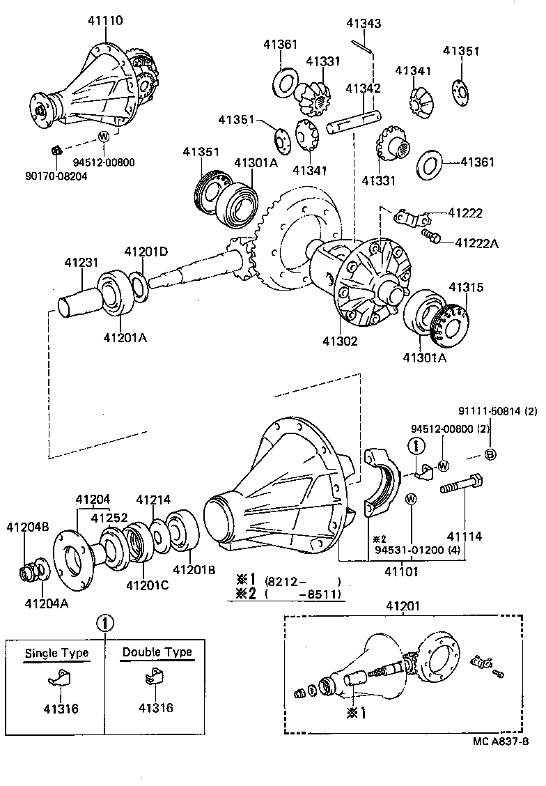 41201-29445 FINAL GEAR KIT, DIFFERENTIAL, REAR product image