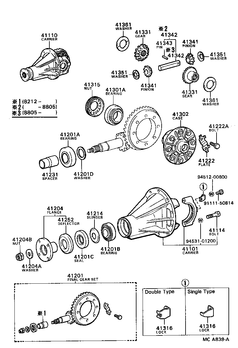41110-20192 CARRIER ASSY, DIFFERENTIAL, REAR product image