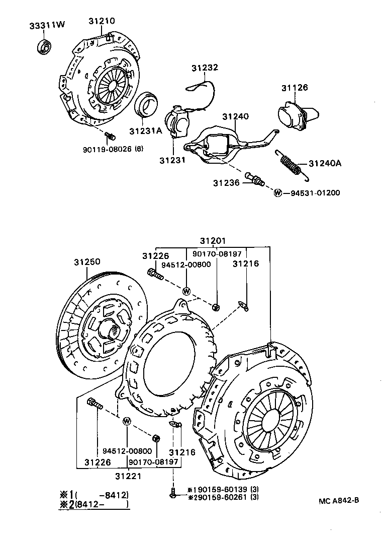 31204-87604 FORK ASSY, CLUTCH RELEASE product image