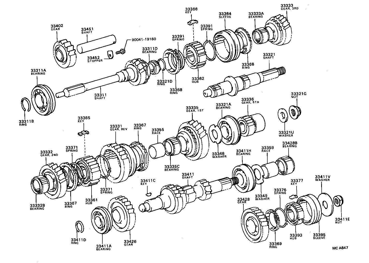 33335-87604 GEAR, 1ST product image