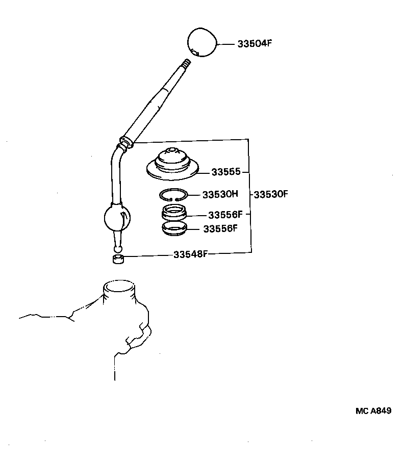 33556-87602 SEAT, TRANSMISSION SHIFT LEVER BALL product image