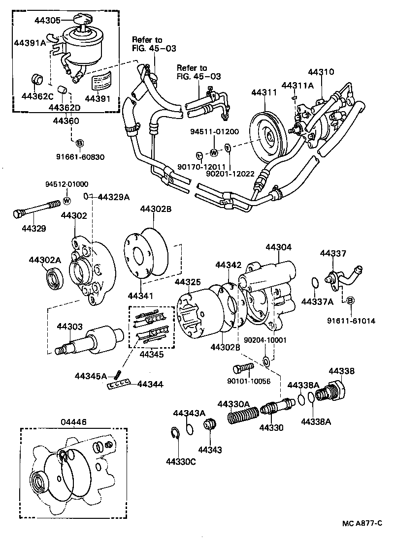 44360-87603 RESERVOIR ASSY, VANE PUMP OIL product image