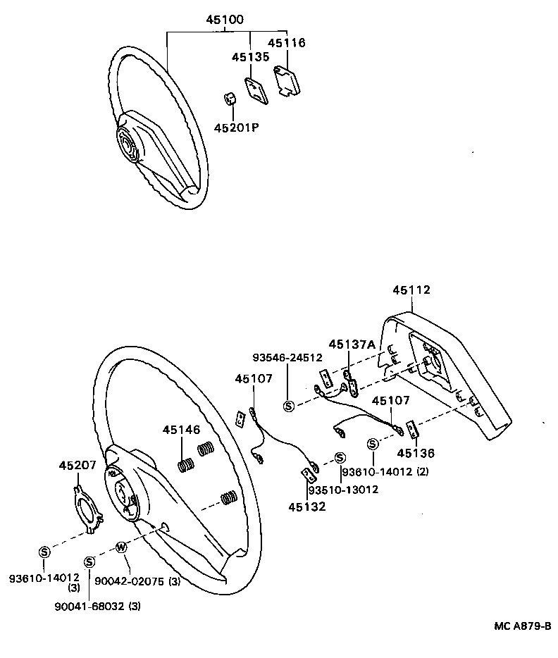45116-87604 ORNAMENT, STEERING WHEEL, NO.1 product image