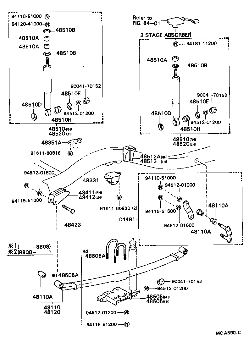 48044-87606 SEAT, FRONT SPRING, RH product image