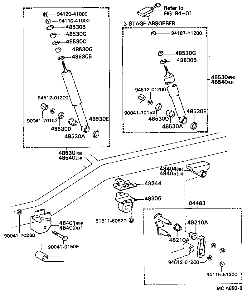 04483-87602 SHACKLE KIT, REAR SPRING product image
