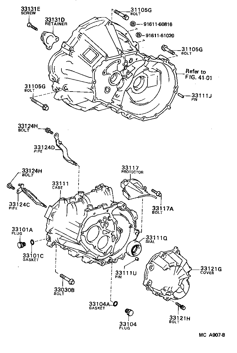 Toyota 90311-50010 SEAL, OIL(FOR TRANSMISSION CASE)