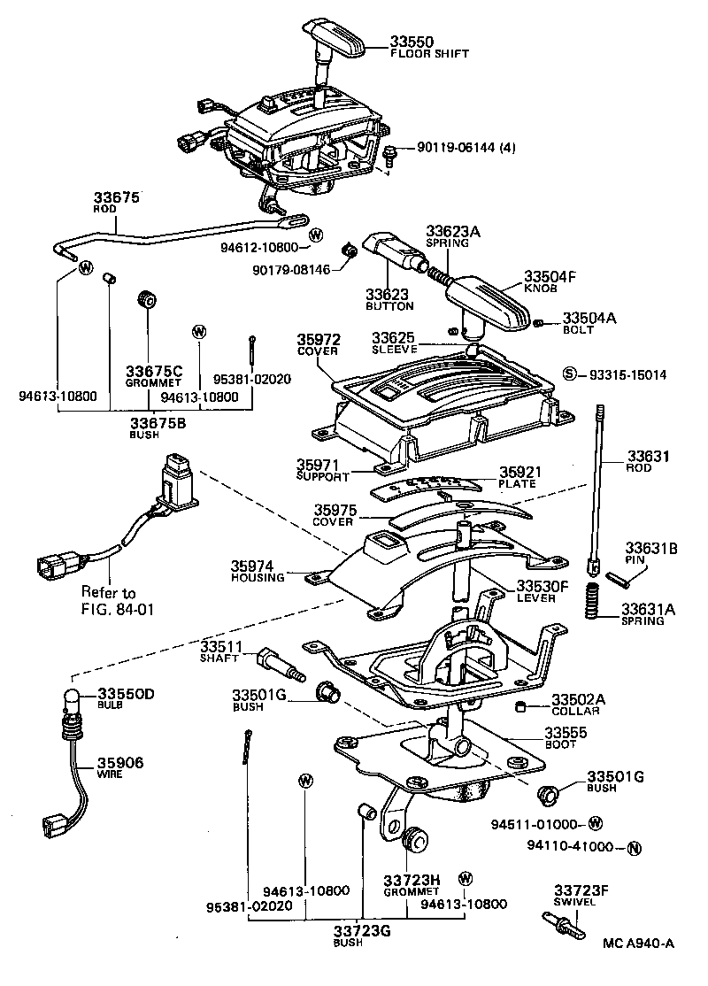 33055-20120 LEVER ASSY, SHIFT (FOR FLOOR SHIFT) product image