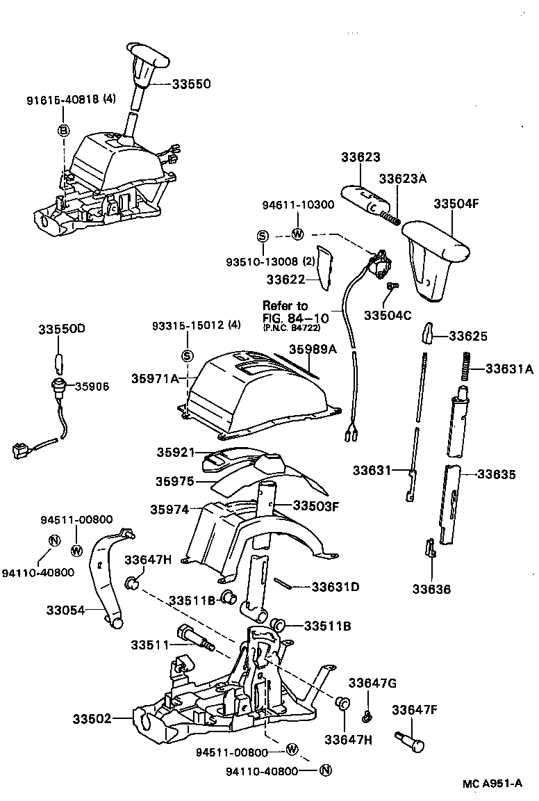 33054-12010 LEVER SUB-ASSY, SHIFT, NO.2(FOR FLOOR SHIFT) product image