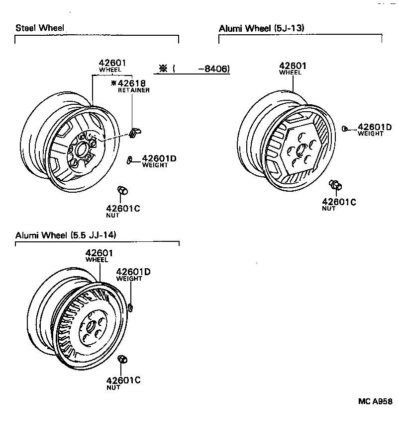 42601-32020 WHEEL, DISC product image