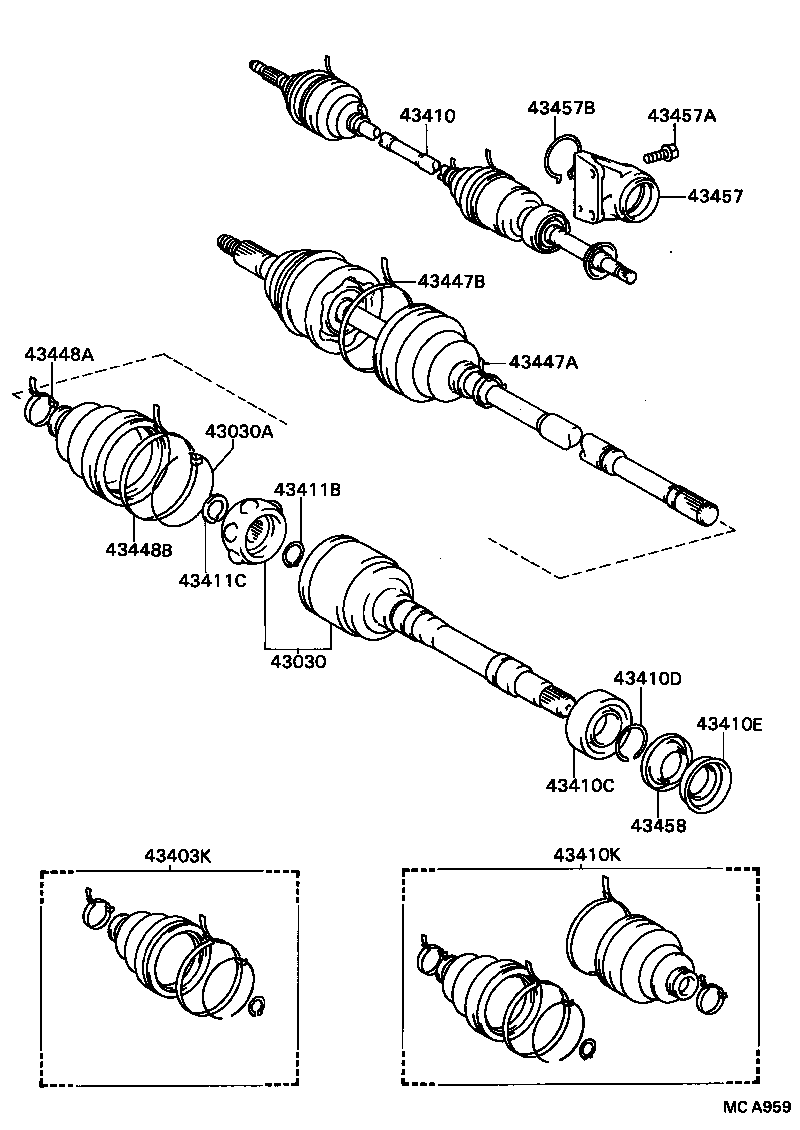 43403-39015 JOINT SET, FRONT AXLE INBOARD, RH product image