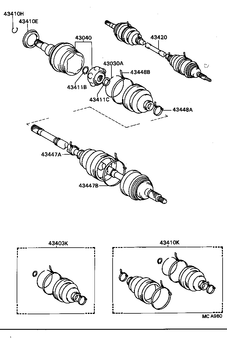 43403-39015 JOINT SET, FRONT AXLE INBOARD, RH product image