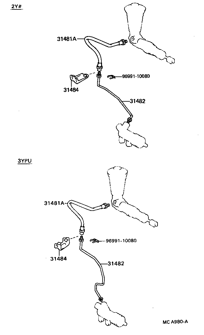 31481-22340 TUBE, CLUTCH MASTER CYLINDER TO FLEXIBLE HOSE product image